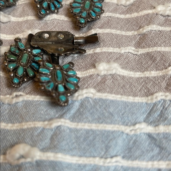 Vintage squash blossom turquoise necklace pieces Authentic - Picture 6 of 8
